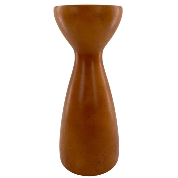 10" Solid Wood Candle Holder with Felt Bottom and Single 3" Candle Width - Picture 6 of 10